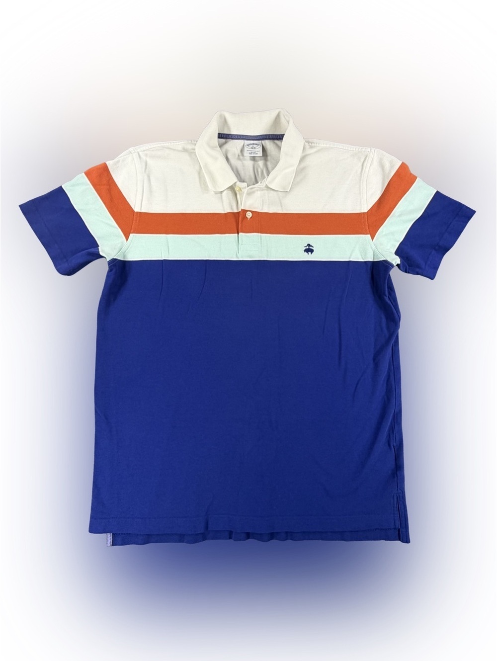 Men’s Brooks Brothers 1818 Performance Polo Size XL Slim Fit Colorblock Design